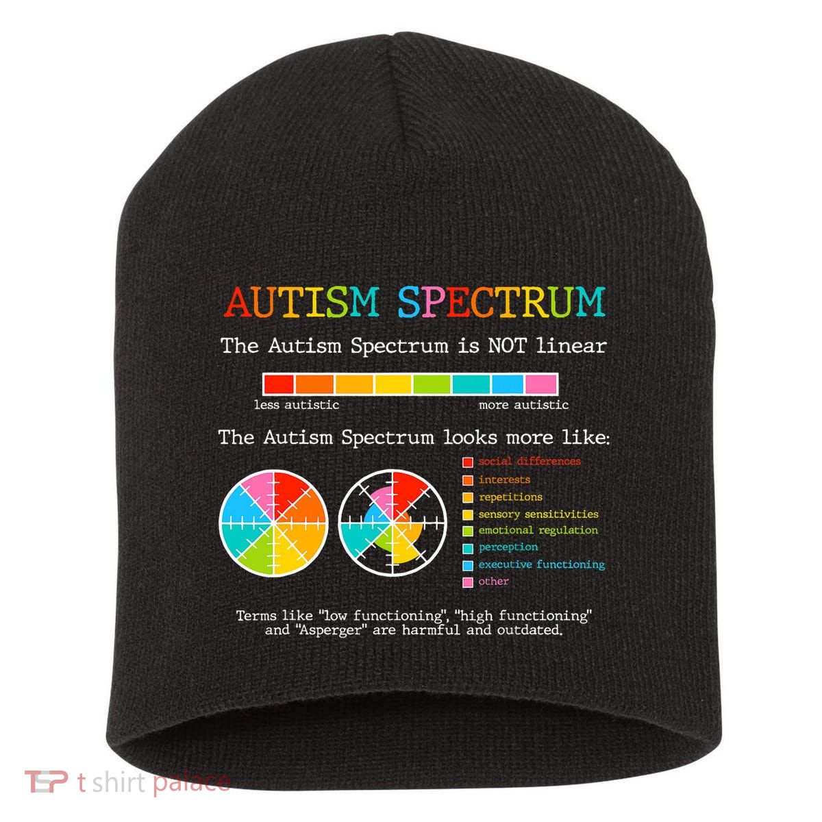 Autism Spectrum ADHD ASD Neurodiversity Teacher Support Short Acrylic Beanie