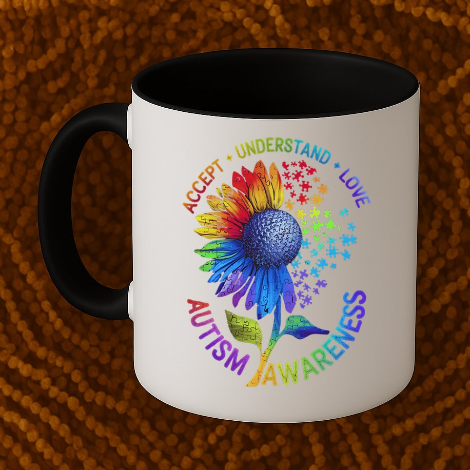 Autism Sunflower Autism Awareness Sunflower Mug