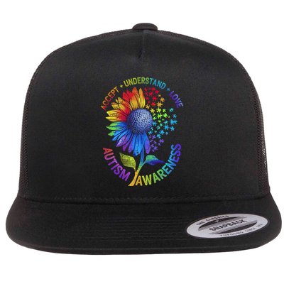 Autism Sunflower Autism Awareness Sunflower Flatbill Hat