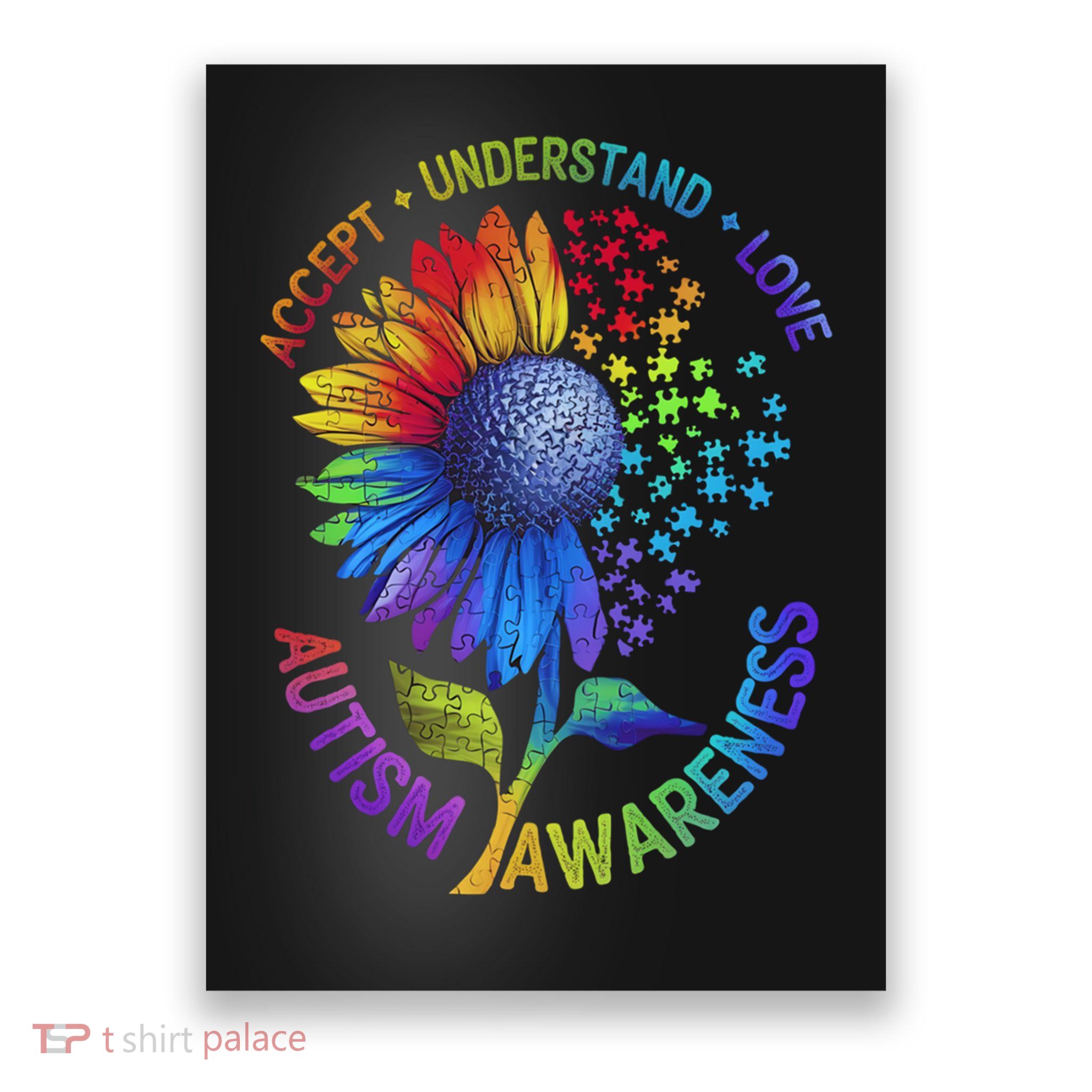 Autism Sunflower Autism Awareness Sunflower Poster