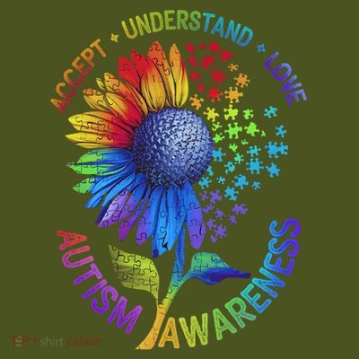 Autism Sunflower Autism Awareness Sunflower T-Shirt