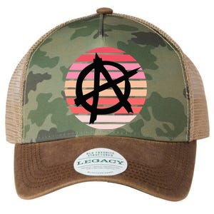 Anarchy Sign, Anti Establishment, Punk Rock Music Lovers Legacy Tie Dye Trucker Hat