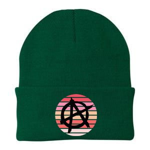 Anarchy Sign, Anti Establishment, Punk Rock Music Lovers Knit Cap Winter Beanie