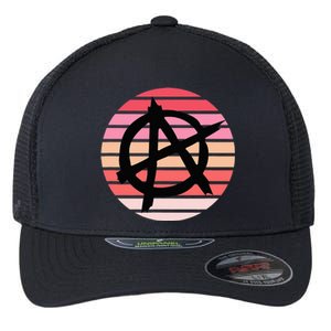 Anarchy Sign, Anti Establishment, Punk Rock Music Lovers Flexfit Unipanel Trucker Cap