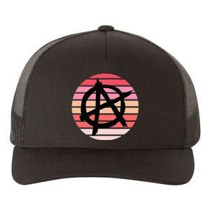 Anarchy Sign, Anti Establishment, Punk Rock Music Lovers Yupoong Adult 5-Panel Trucker Hat