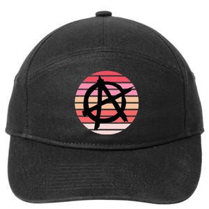 Anarchy Sign, Anti Establishment, Punk Rock Music Lovers 7-Panel Snapback Hat