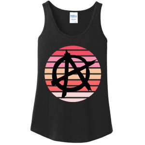 Anarchy Sign, Anti Establishment, Punk Rock Music Lovers Ladies Essential Tank