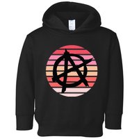 Anarchy Sign, Anti Establishment, Punk Rock Music Lovers Toddler Hoodie