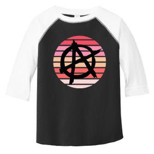 Anarchy Sign, Anti Establishment, Punk Rock Music Lovers Toddler Fine Jersey T-Shirt