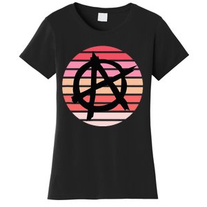 Anarchy Sign, Anti Establishment, Punk Rock Music Lovers Women's T-Shirt