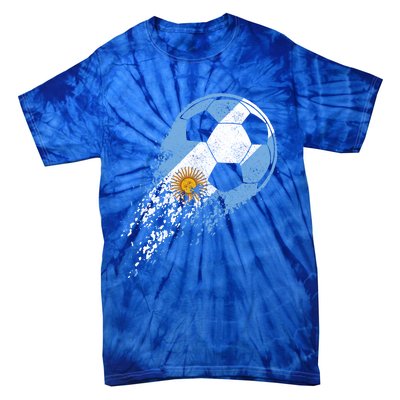 Argentina Soccer Argentinian Flag Pride Soccer Player Gift Tie-Dye T-Shirt