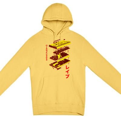 Acid Synth Analog Japanese Synthesizer 303 Design Premium Pullover Hoodie