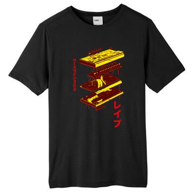 Acid Synth Analog Japanese Synthesizer 303 Design Tall Fusion ChromaSoft Performance T-Shirt