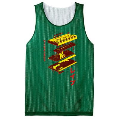 Acid Synth Analog Japanese Synthesizer 303 Design Mesh Reversible Basketball Jersey Tank