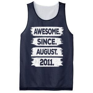 Awesome Since August 2011 12 Years Old 12th Birthday Mesh Reversible Basketball Jersey Tank