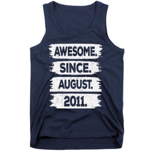 Awesome Since August 2011 12 Years Old 12th Birthday Tank Top