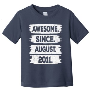 Awesome Since August 2011 12 Years Old 12th Birthday Toddler T-Shirt