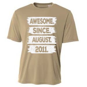 Awesome Since August 2011 12 Years Old 12th Birthday Cooling Performance Crew T-Shirt