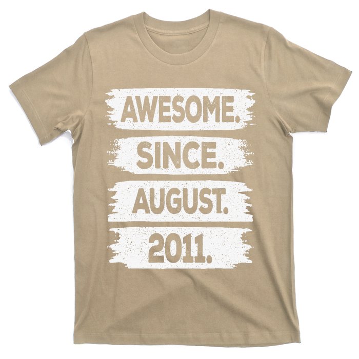 Awesome Since August 2011 12 Years Old 12th Birthday T-Shirt