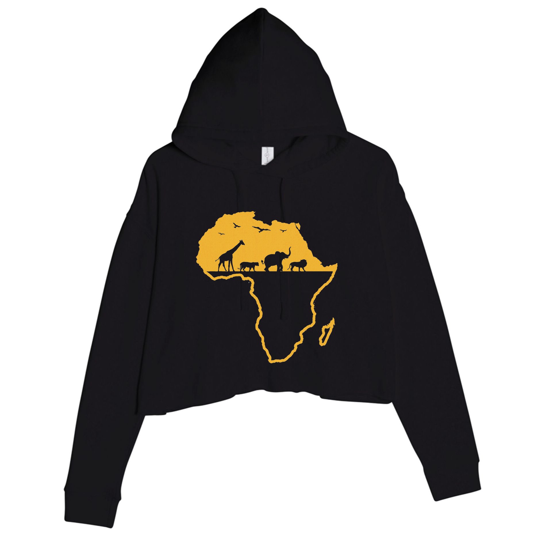 Africa Safari African Wild Animals Environment National Park Crop Fleece Hoodie