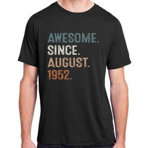 Awesome Since August 1952 71st Birthday Gift 71 Year Old Adult ChromaSoft Performance T-Shirt