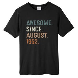 Awesome Since August 1952 71st Birthday Gift 71 Year Old Tall Fusion ChromaSoft Performance T-Shirt