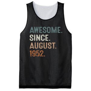 Awesome Since August 1952 71st Birthday Gift 71 Year Old Mesh Reversible Basketball Jersey Tank