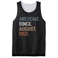 Awesome Since August 1952 71st Birthday Gift 71 Year Old Mesh Reversible Basketball Jersey Tank