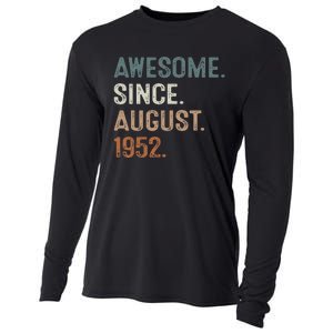 Awesome Since August 1952 71st Birthday Gift 71 Year Old Cooling Performance Long Sleeve Crew