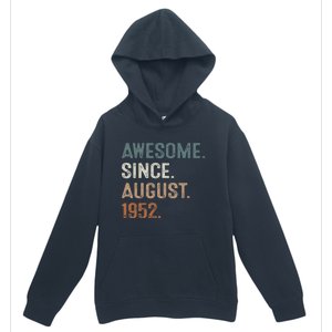 Awesome Since August 1952 71st Birthday Gift 71 Year Old Urban Pullover Hoodie