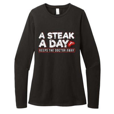 A Steak A Day Carnivore Diet Antivegan Antivegetarian Womens CVC Long Sleeve Shirt