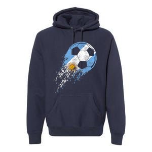 Argentina Soccer Argentinian Flag Pride Soccer Player Premium Hoodie