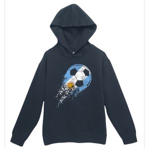 Argentina Soccer Argentinian Flag Pride Soccer Player Urban Pullover Hoodie