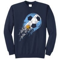 Argentina Soccer Argentinian Flag Pride Soccer Player Tall Sweatshirt