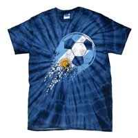 Argentina Soccer Argentinian Flag Pride Soccer Player Tie-Dye T-Shirt