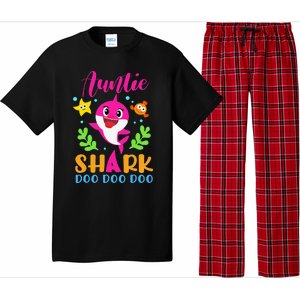 Auntie Shark Auntie Shark Lover Family Mother's Day Pajama Set