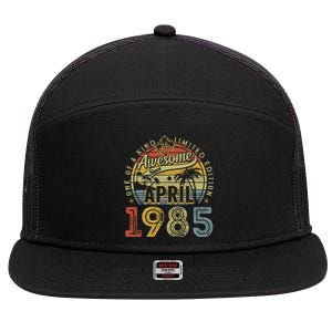 Awesome Since April 1985 40 Year Old 40th Birthday Women 7 Panel Mesh Trucker Snapback Hat