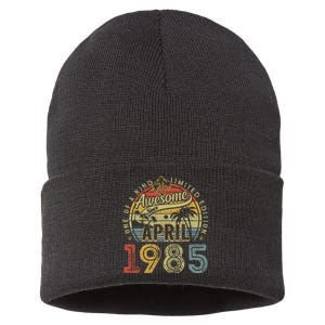 Awesome Since April 1985 40 Year Old 40th Birthday Women Sustainable Knit Beanie