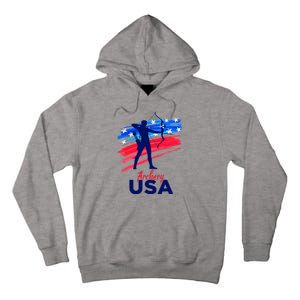 Archery Sport Archer Support Team Flag Usa American Tall Hoodie