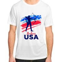 Archery Sport Archer Support Team Flag Usa American Adult ChromaSoft Performance T-Shirt