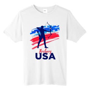 Archery Sport Archer Support Team Flag Usa American Tall Fusion ChromaSoft Performance T-Shirt