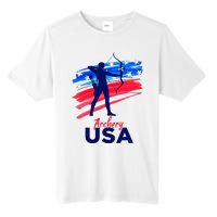 Archery Sport Archer Support Team Flag Usa American Tall Fusion ChromaSoft Performance T-Shirt