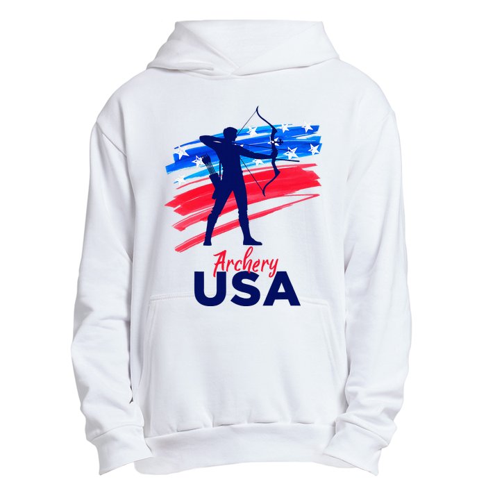 Archery Sport Archer Support Team Flag Usa American Urban Pullover Hoodie