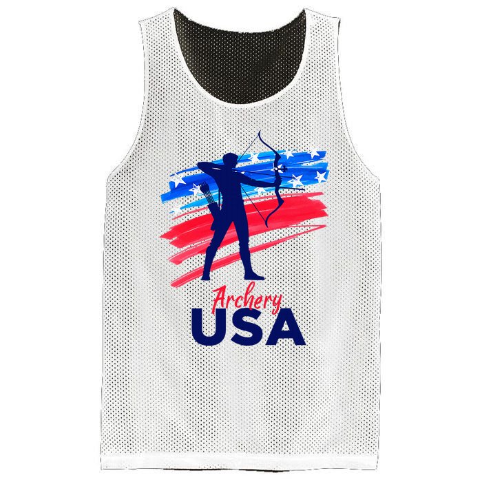 Archery Sport Archer Support Team Flag Usa American Mesh Reversible Basketball Jersey Tank