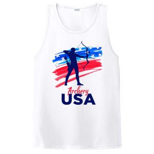 Archery Sport Archer Support Team Flag Usa American PosiCharge Competitor Tank