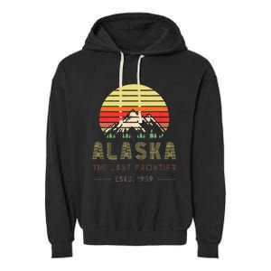 Alaska Souvenirs Alaska Family Friends Group Garment-Dyed Fleece Hoodie