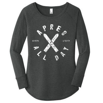 Apres Ski All Day Ski Cool Skier Winter Sports Skiing Women's Perfect Tri Tunic Long Sleeve Shirt