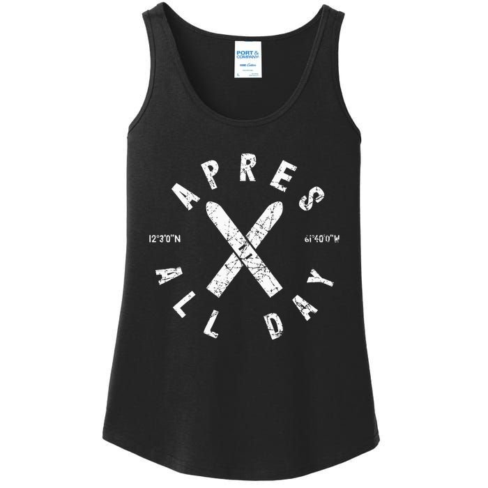 Apres Ski All Day Ski Cool Skier Winter Sports Skiing Ladies Essential Tank