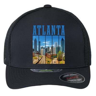 Atlanta Skyline ATL Georgia Vintage Pride Flexfit Unipanel Trucker Cap