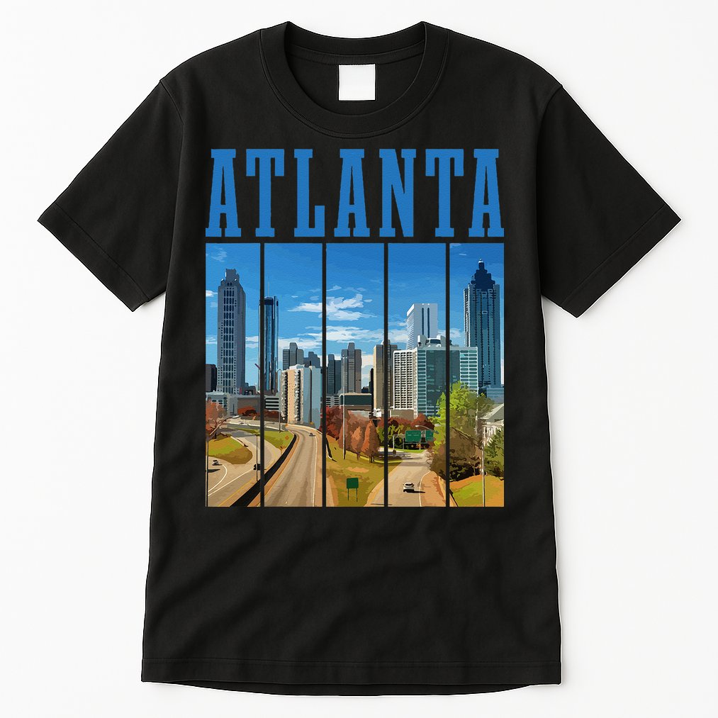 Atlanta Skyline ATL Georgia Vintage Pride Tall T-Shirt